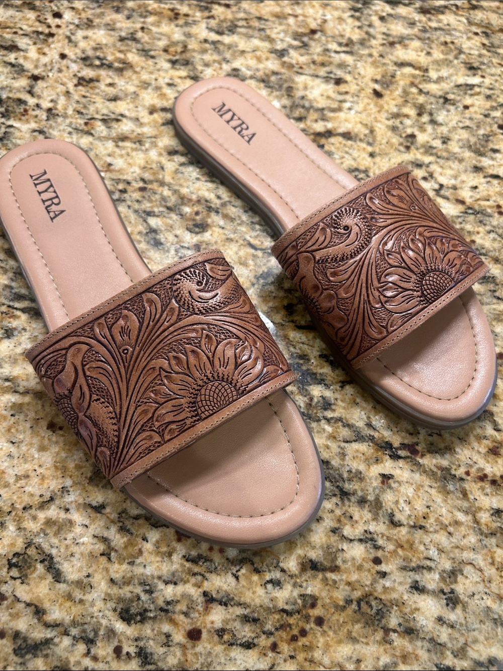 Myra leather sandals, western/boho, sz 11, like new | offer in description